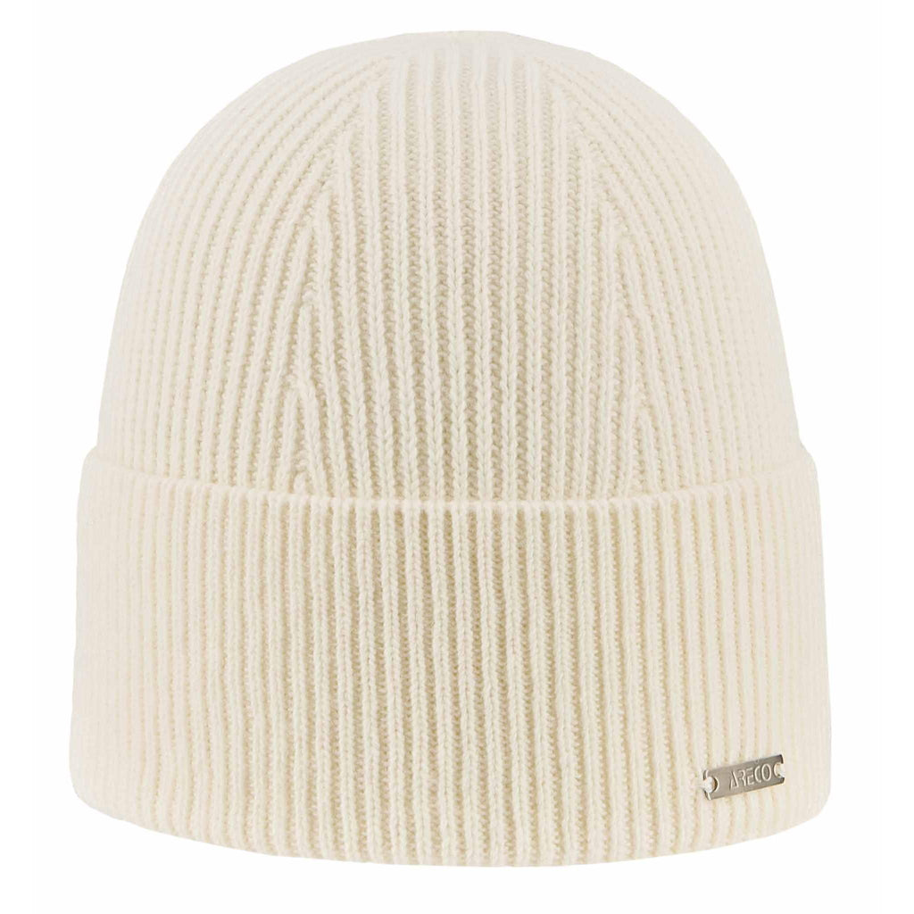 Damen Beanie aus Kaschmir-Woll-Mix in Vorderansicht – weich & elegant