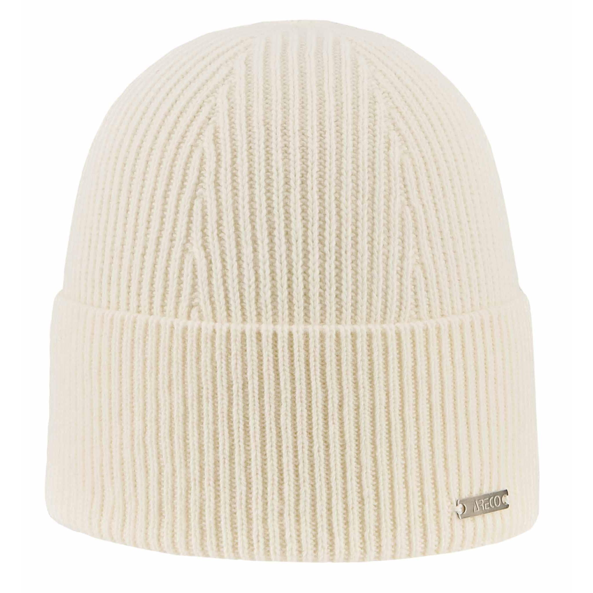 Damen Beanie aus Kaschmir-Woll-Mix in Vorderansicht – weich & elegant