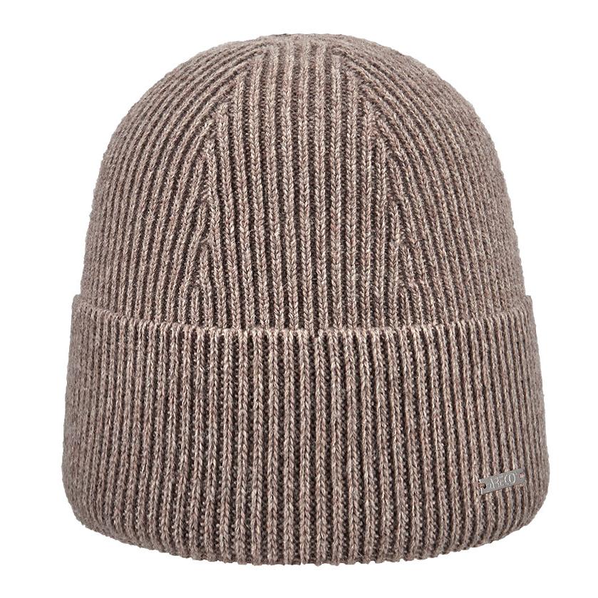 Damen Beanie aus Kaschmir-Woll-Mix in Vorderansicht – weich & elegant