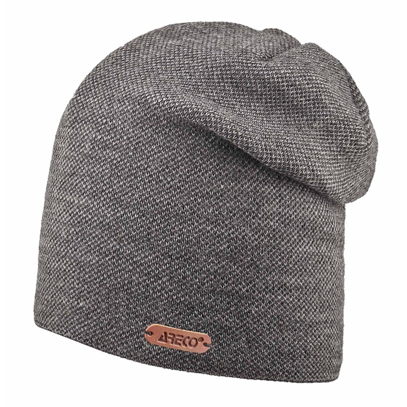 ARECO® Herren Beanie – Frontansicht der dehnbaren Softacryl-Mütze