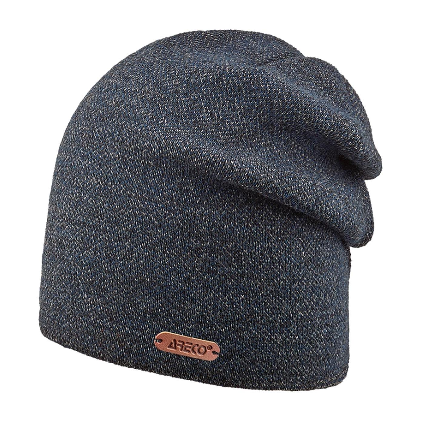 ARECO® Herren Beanie – Frontansicht der dehnbaren Softacryl-Mütze