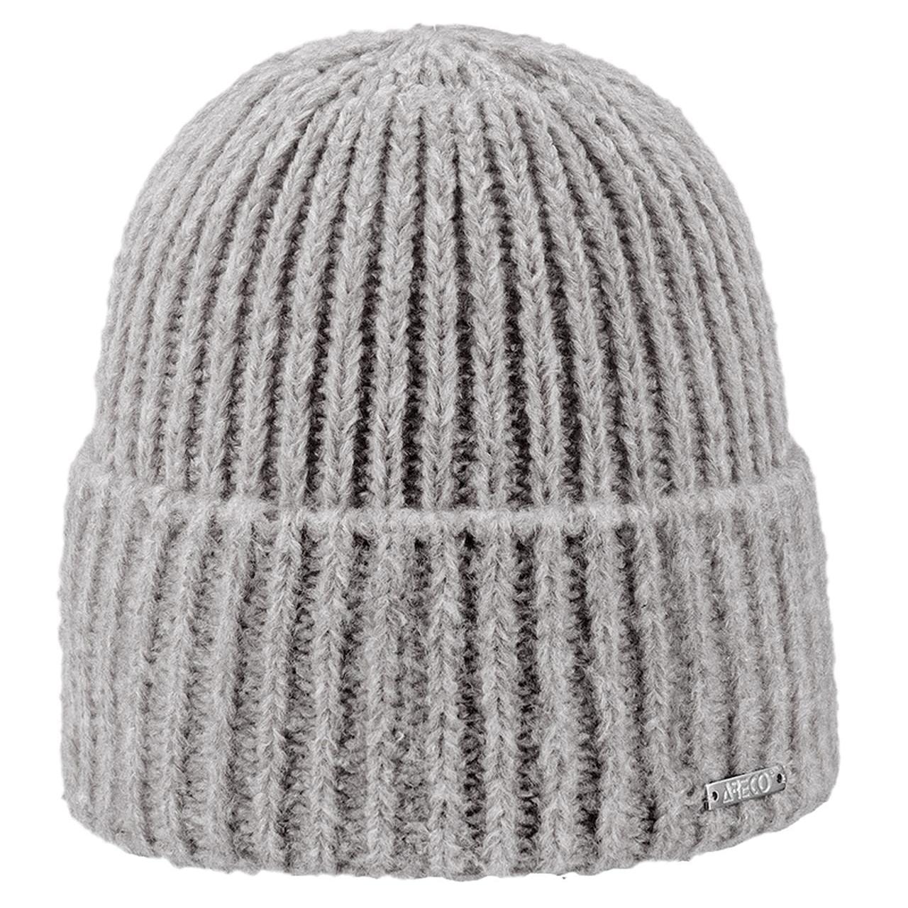 Damen Beanie Fleecy – Vorderansicht in neutraler Farbe