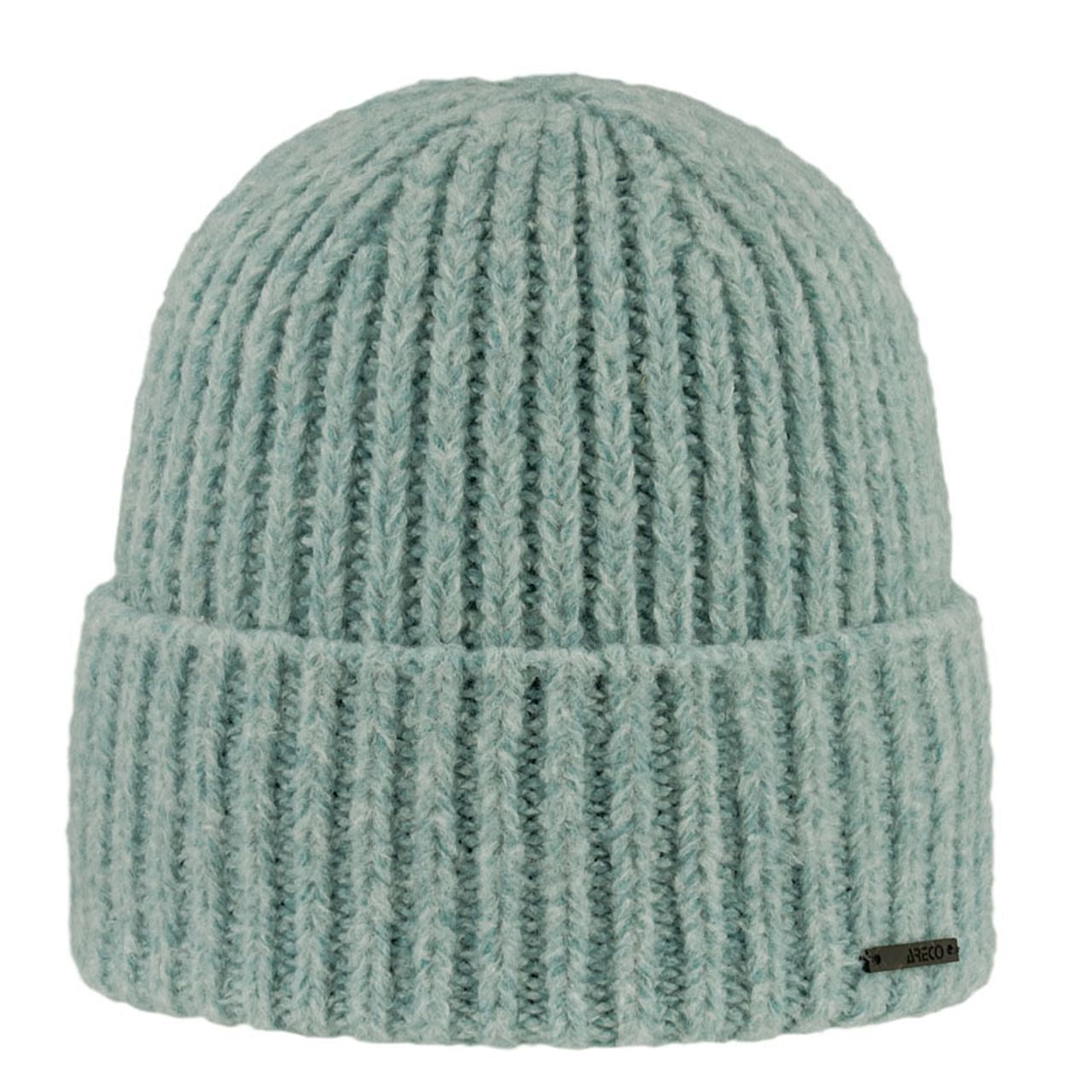Damen Beanie Fleecy – Vorderansicht in neutraler Farbe