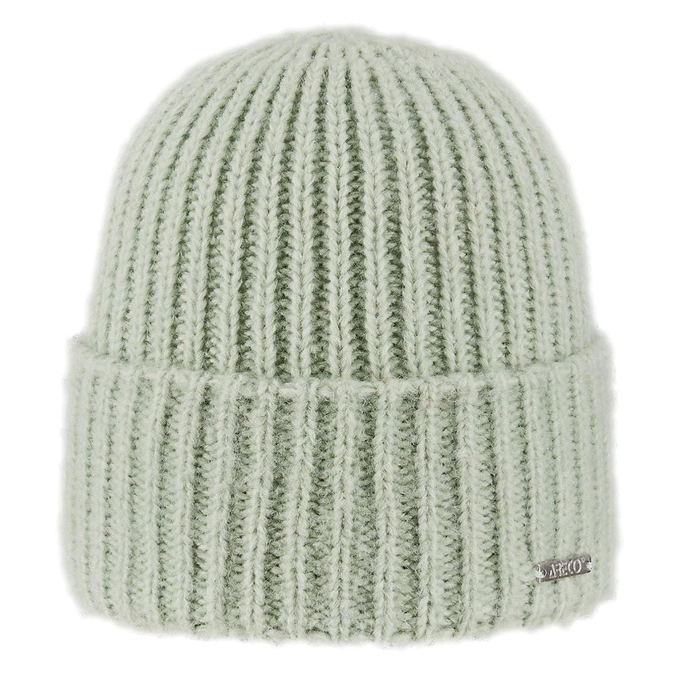 Damen Beanie Fleecy – Vorderansicht in neutraler Farbe