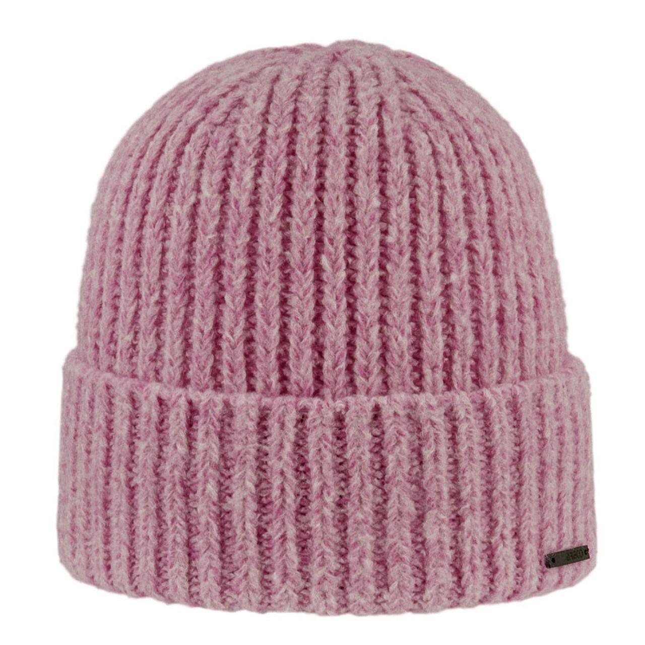 Damen Beanie Fleecy – Vorderansicht in neutraler Farbe