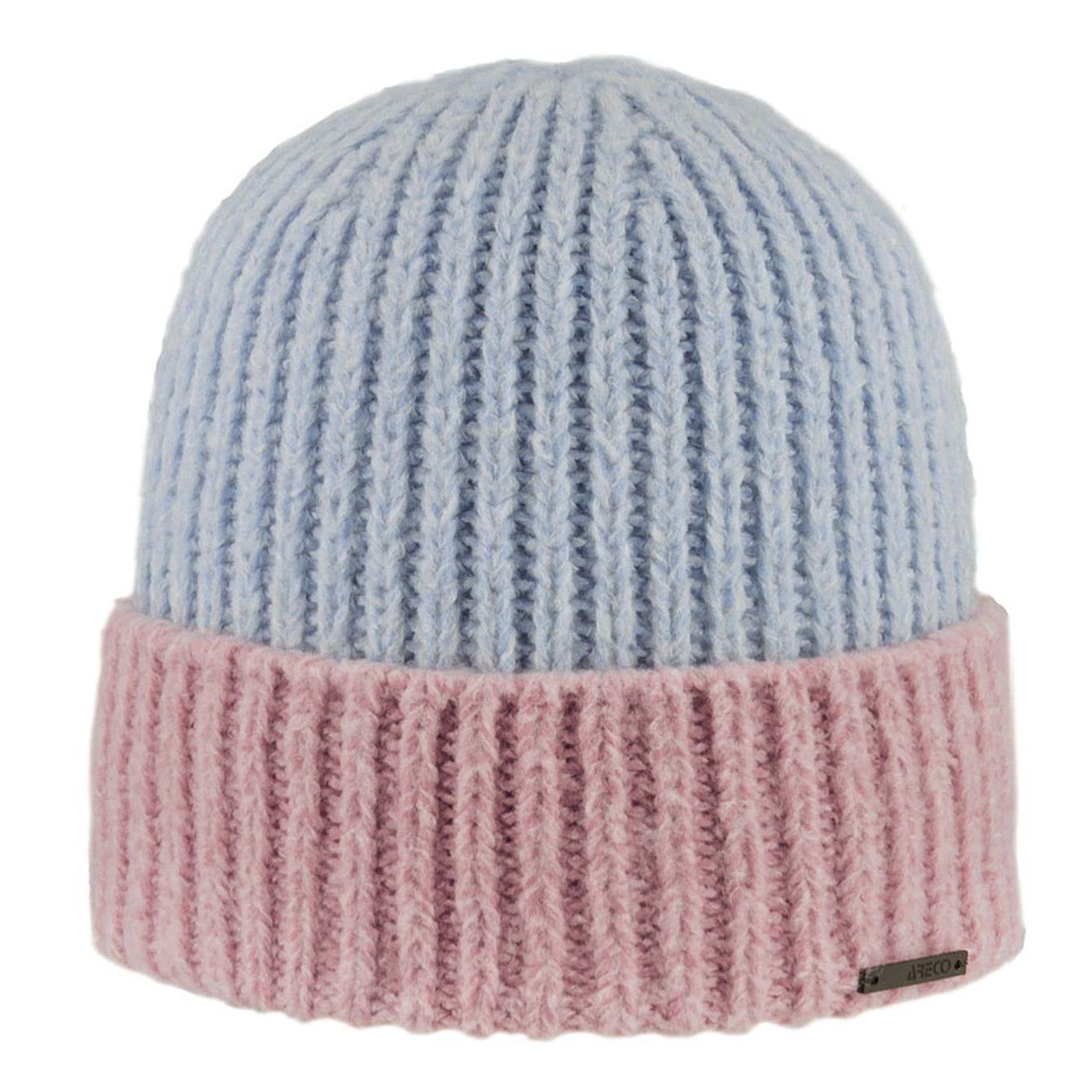 Damen Beanie Fleecy – Vorderansicht in neutraler Farbe