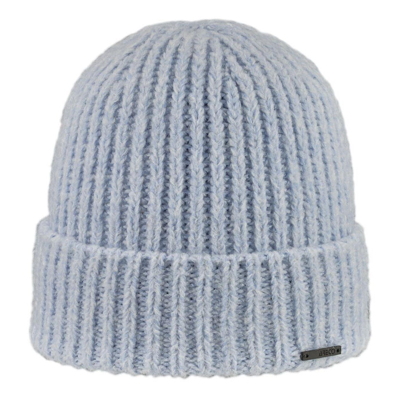 Damen Beanie Fleecy – Vorderansicht in neutraler Farbe