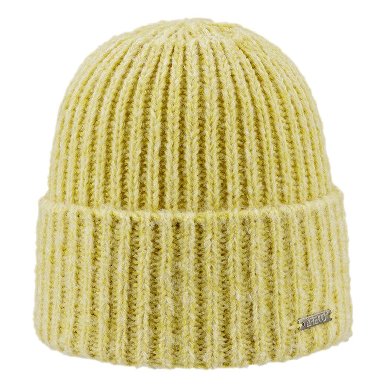 Damen Beanie Fleecy – Vorderansicht in neutraler Farbe