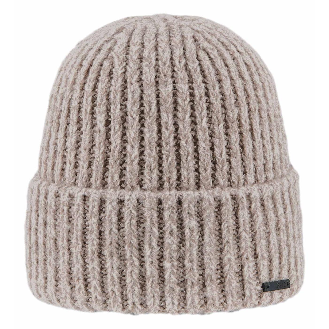 Damen Beanie Fleecy – Vorderansicht in neutraler Farbe