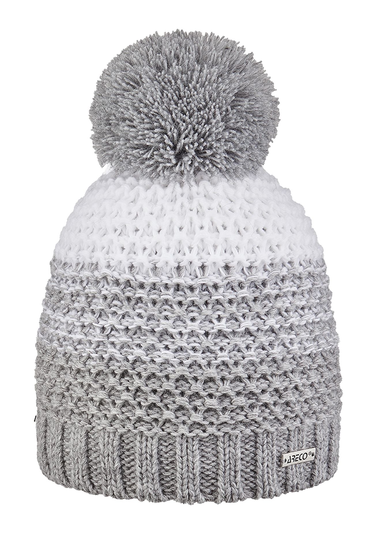 ARECO Damen Bommelmütze 7743  Mütze Pudelmütze Wintermütze