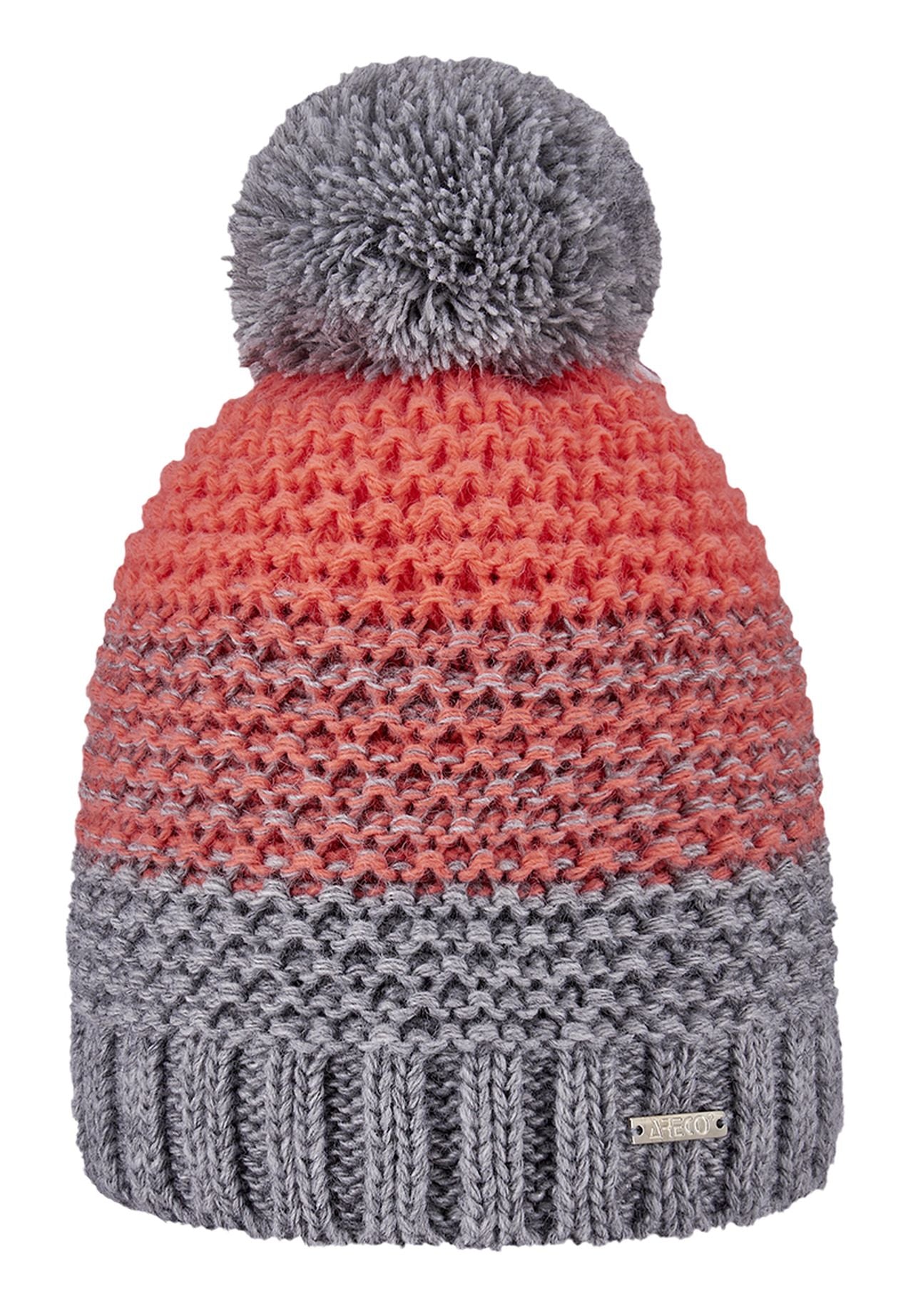 ARECO Damen Bommelmütze 7743  Mütze Pudelmütze Wintermütze