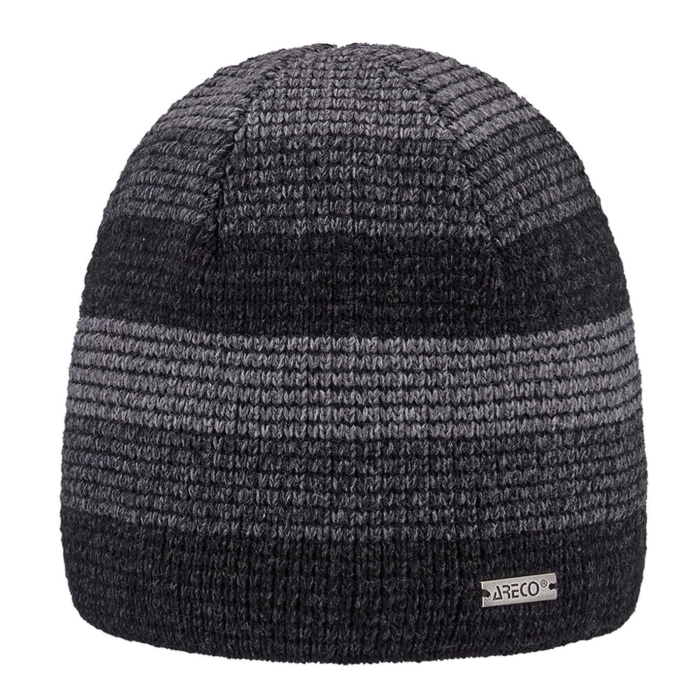 Gefütterte Herren Beanie von ARECO® – klassische Form, Vorderansicht