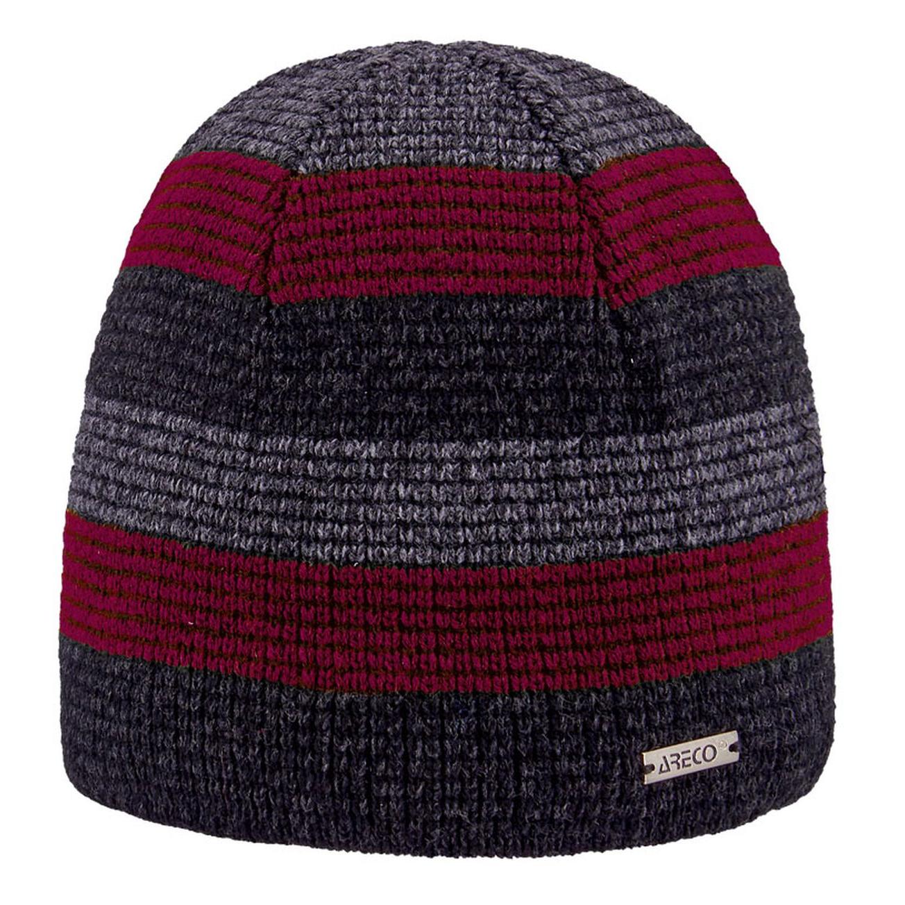 Gefütterte Herren Beanie von ARECO® – klassische Form, Vorderansicht