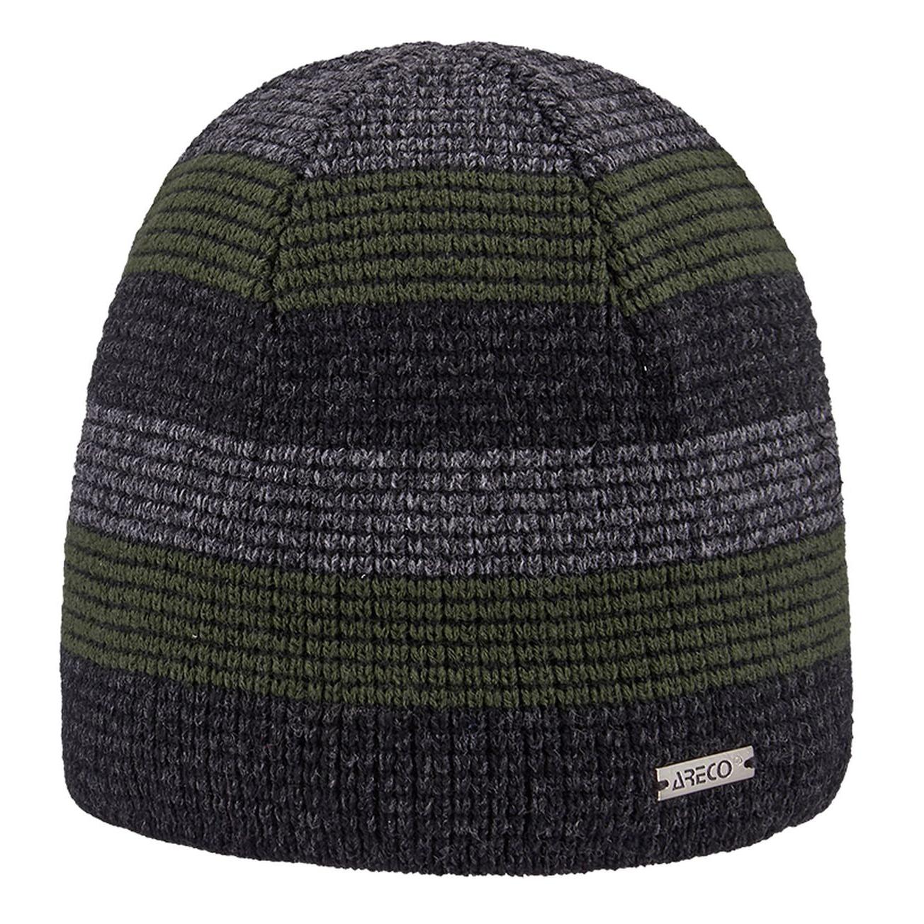 Gefütterte Herren Beanie von ARECO® – klassische Form, Vorderansicht
