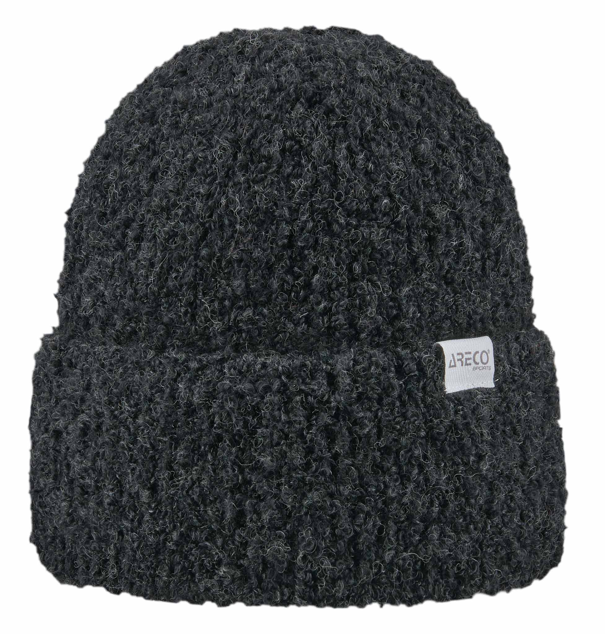 Damen Beanie Bouclé in anthrazit – modisch strukturiert mit hohem Tragekomfort für Herbst und Winter.