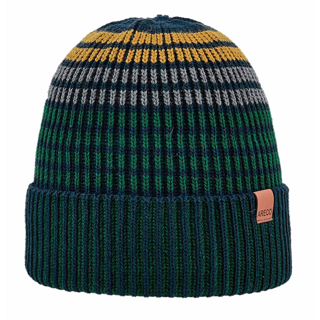 ARECO® Herren Beanie – Frontansicht der Mütze mit Fleeceband