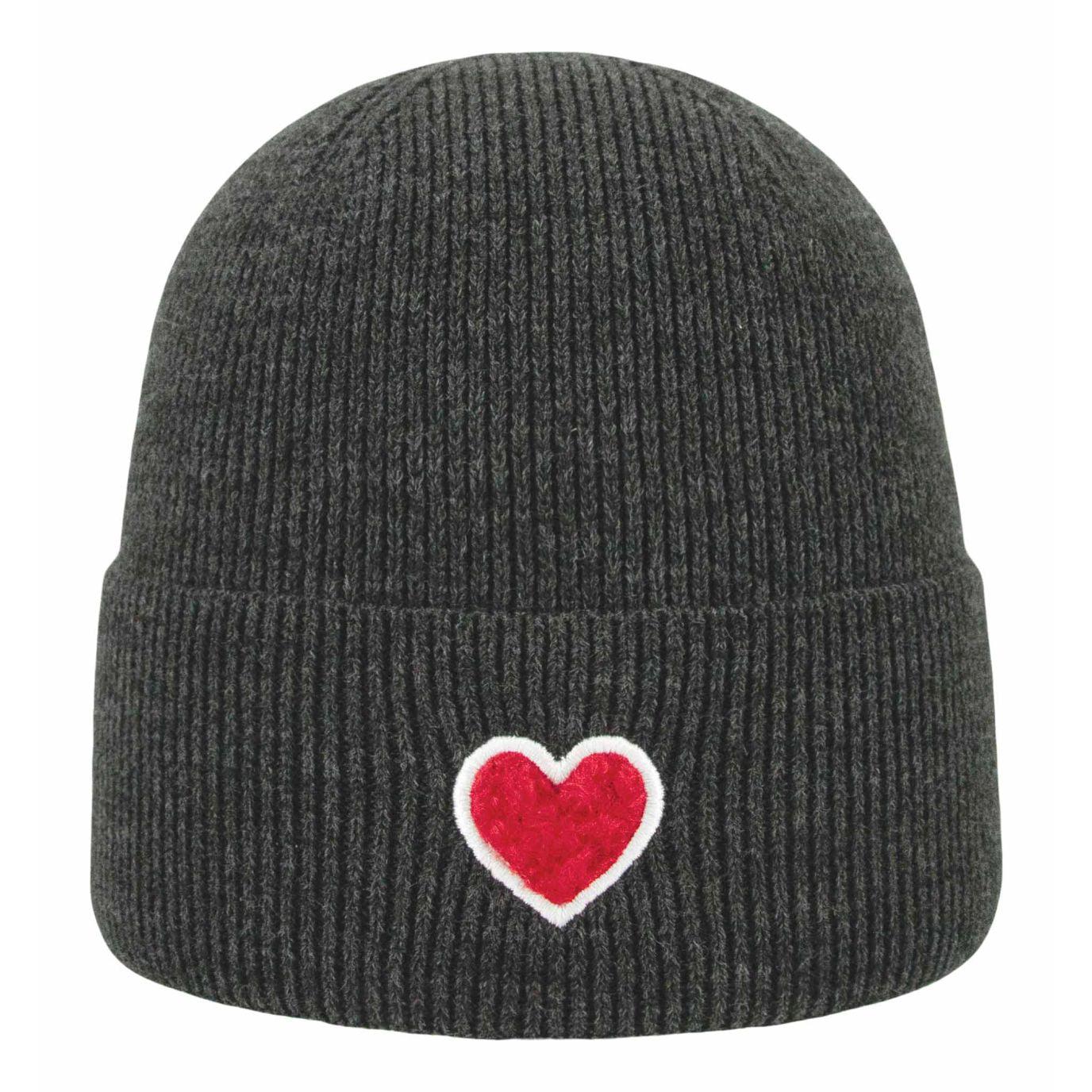 Vorderansicht der Kinder Beanie mit Herz von ARECO®