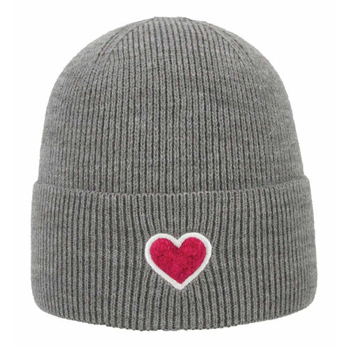 Vorderansicht der Kinder Beanie mit Herz von ARECO®