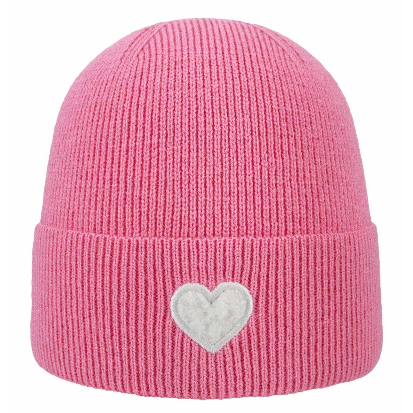 Vorderansicht der Kinder Beanie mit Herz von ARECO®