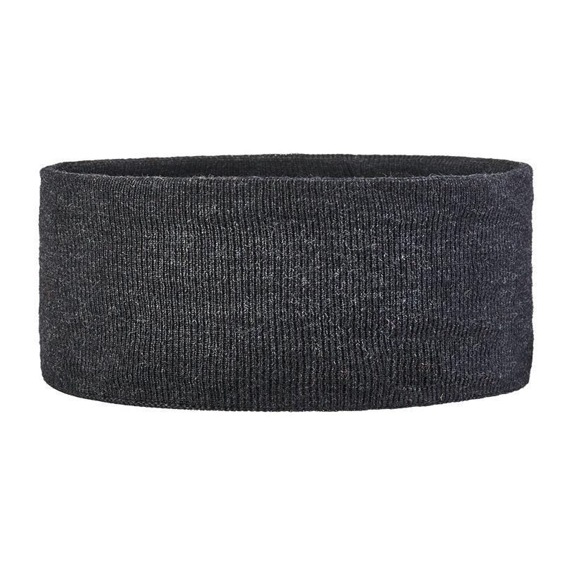 Unisex Stirnband Basic uni von ARECO® in klassischer Frontansicht mit weichem Fleecefutter