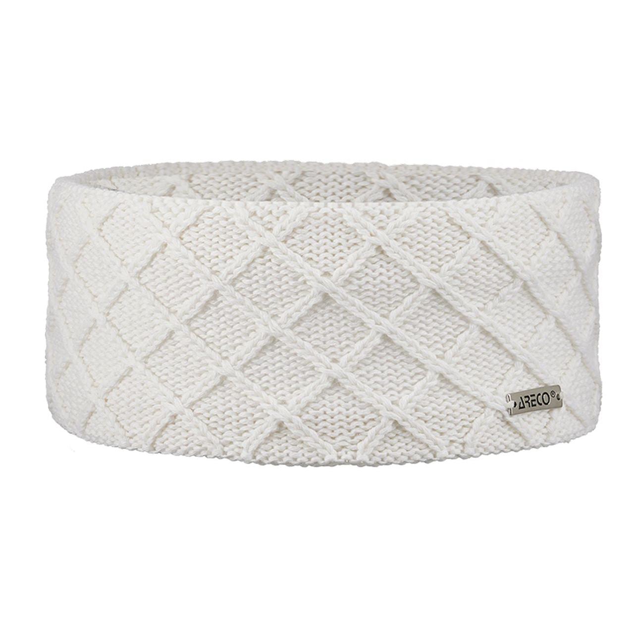 Stirnband Merino Damen – Vorderansicht mit gestrickter Außenseite