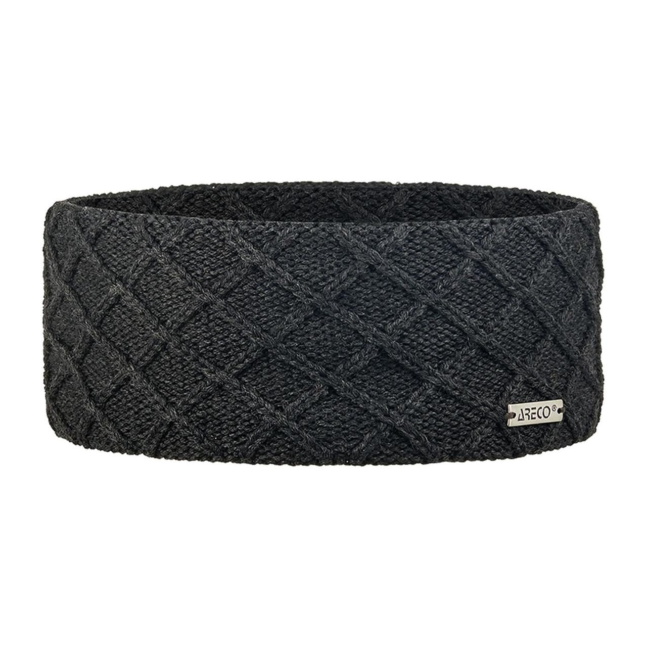 Stirnband Merino Damen – Vorderansicht mit gestrickter Außenseite