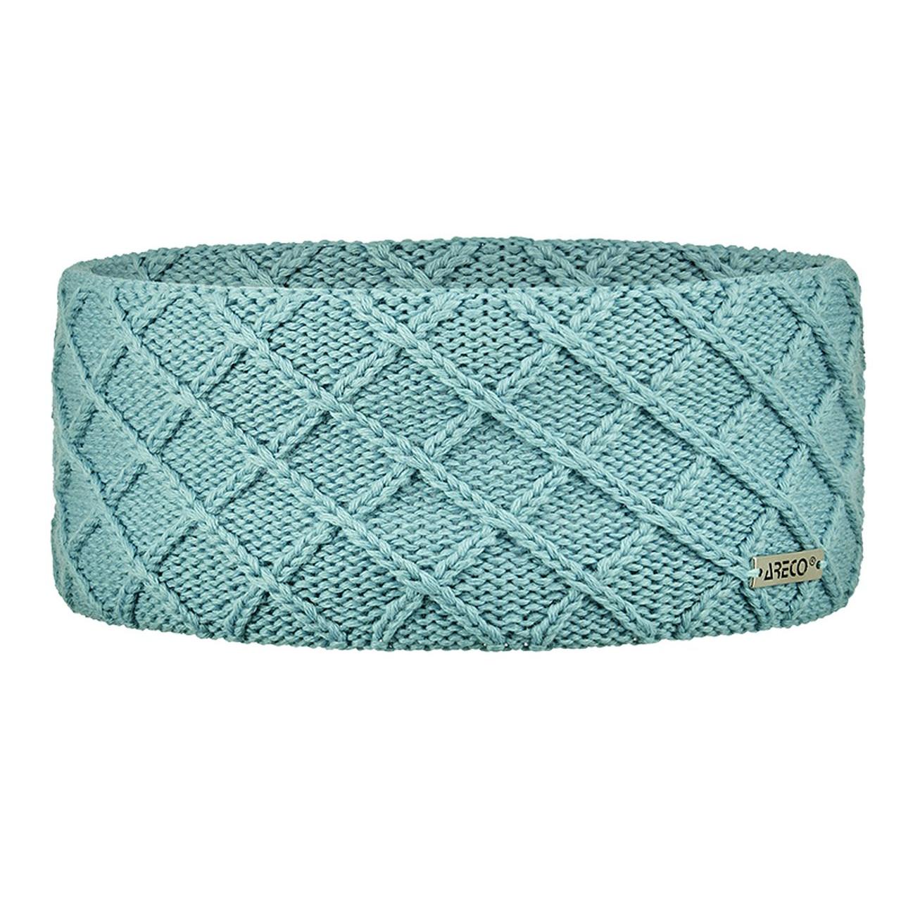 Stirnband Merino Damen – Vorderansicht mit gestrickter Außenseite