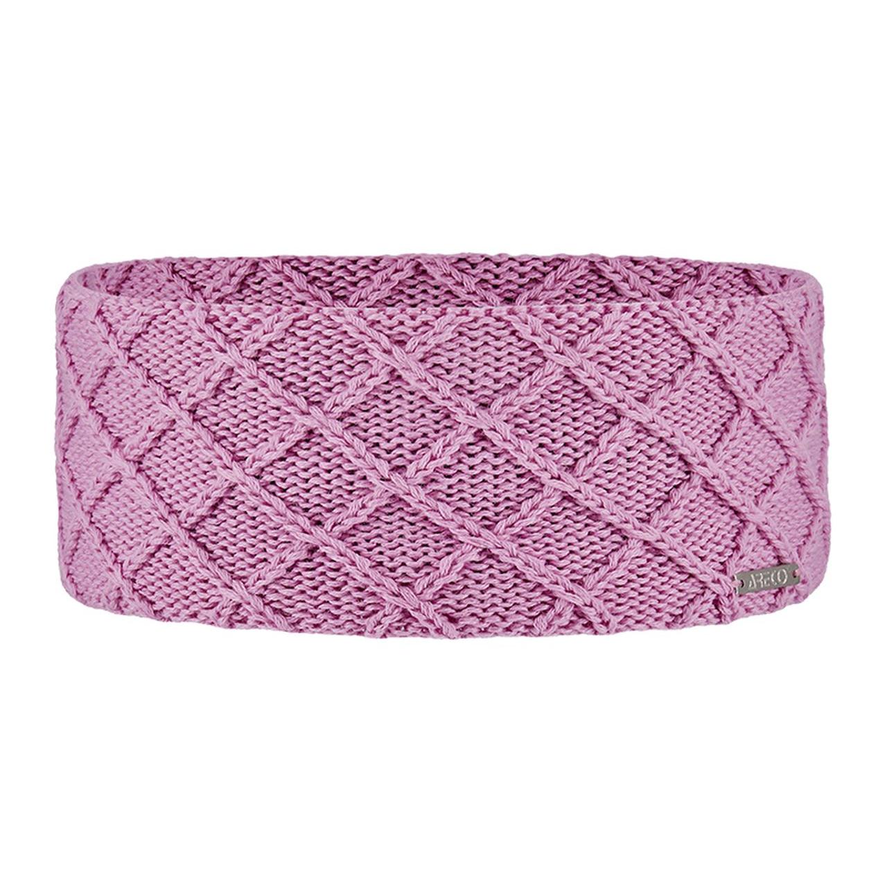 Stirnband Merino Damen – Vorderansicht mit gestrickter Außenseite