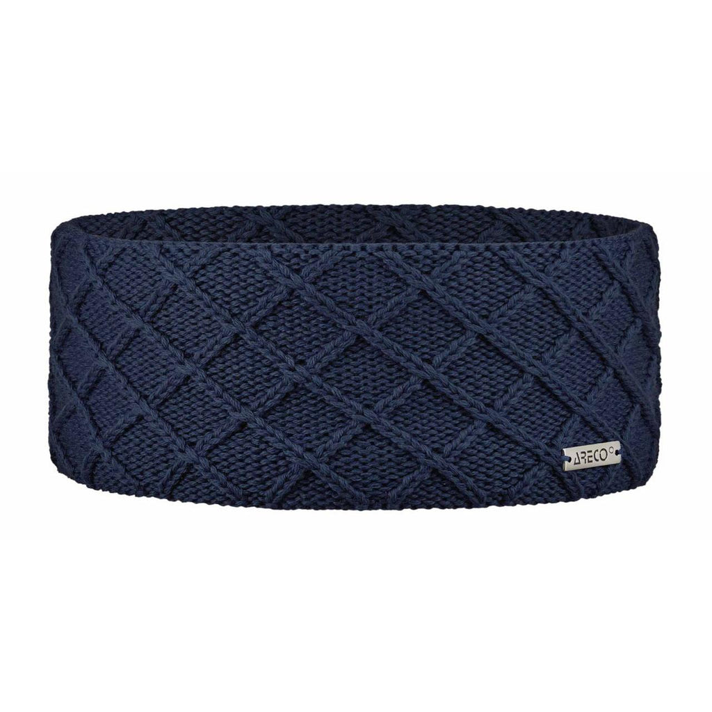 Stirnband Merino Damen – Vorderansicht mit gestrickter Außenseite