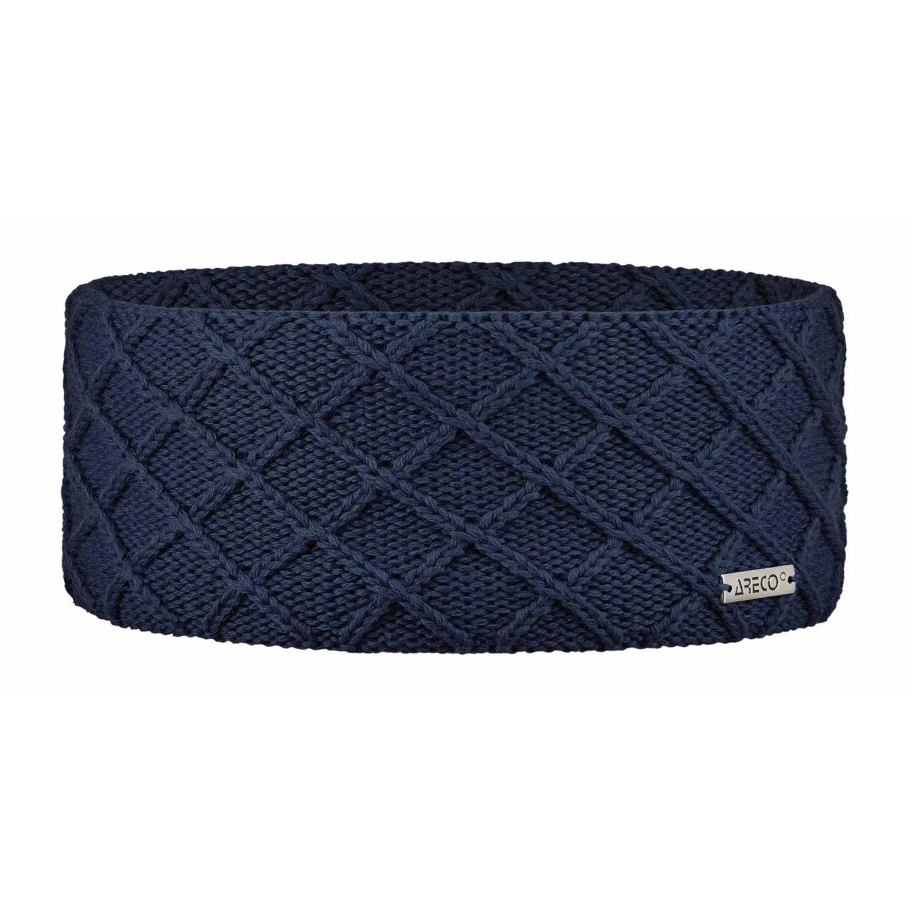 Stirnband Merino Damen – Vorderansicht mit gestrickter Außenseite