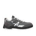 Seitenansicht Sicherheitsschuh AXIS GREY LOW S1P in Grau mit weißem Logo und Details