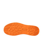 Profilansicht orangefarbene DUO-PU Laufsohle Sicherheitsschuh AXIS ORANGE LOW