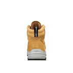 Rückansicht Sicherheitsschuh VECTOR WHEAT MID mit Fersenlasche und gepolstertem Schaft