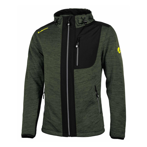 Vorderansicht Albatros NAVARRA Kapuzenjacke Strickfleece grün-schwarz
