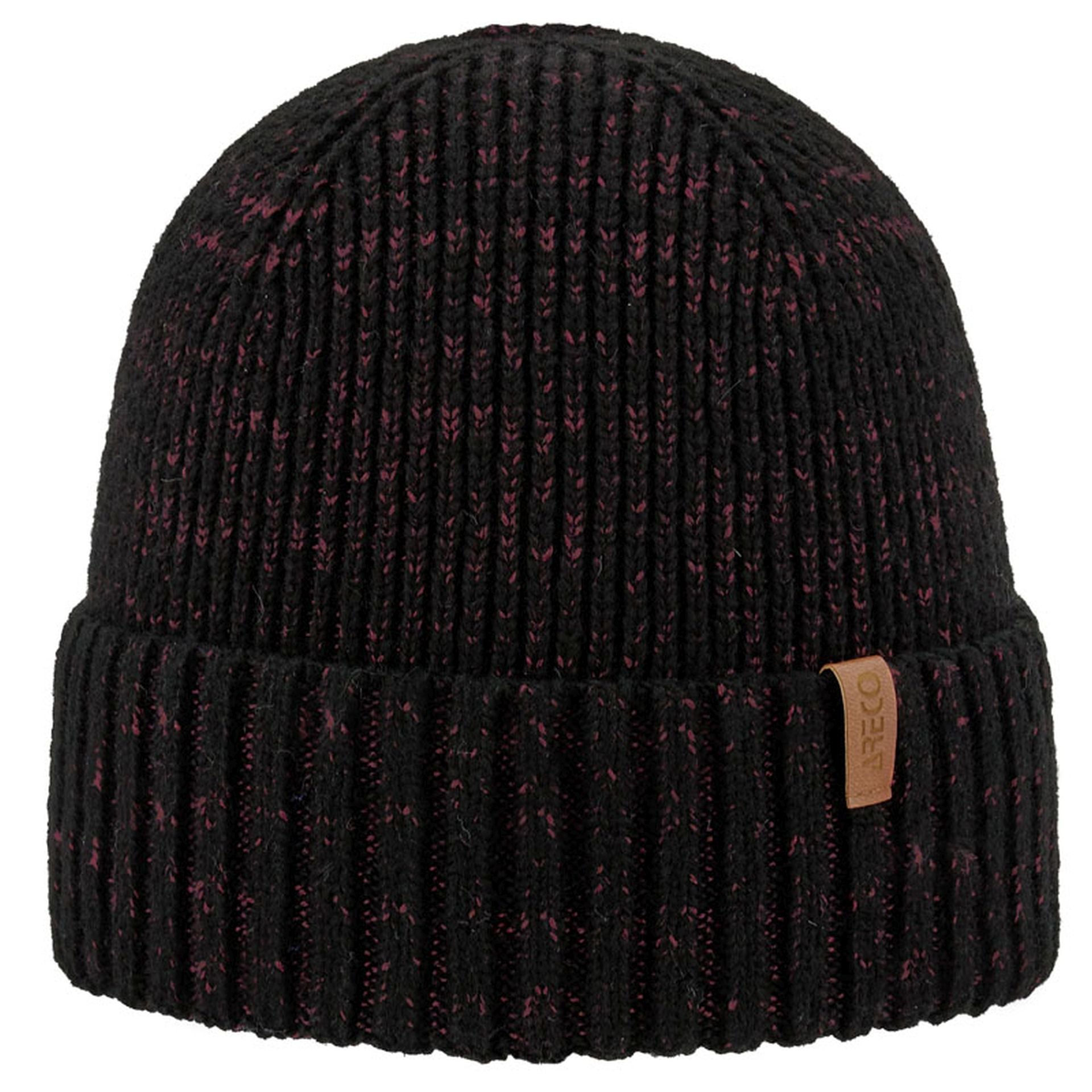 Vorderansicht mauvefarbene Beanie aus Merinowollmix von ArecoSPORTS