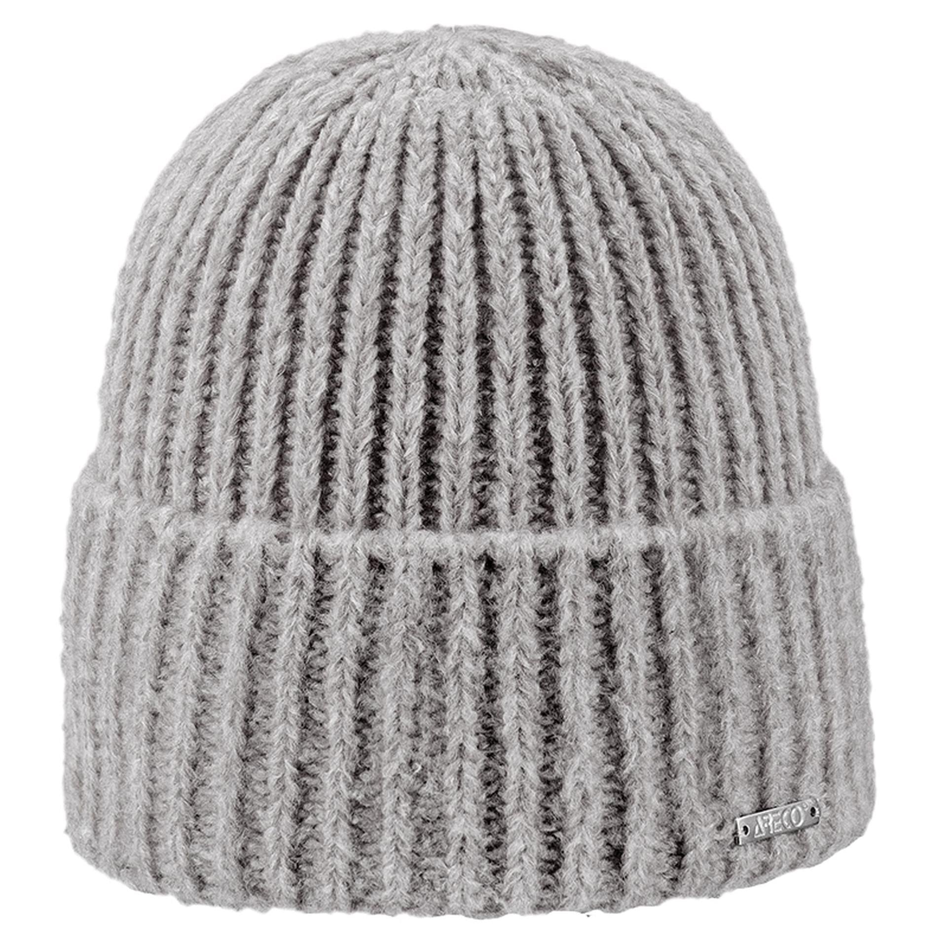 Vorderansicht Damen Beanie Fleecy grau von ArecoSPORTS