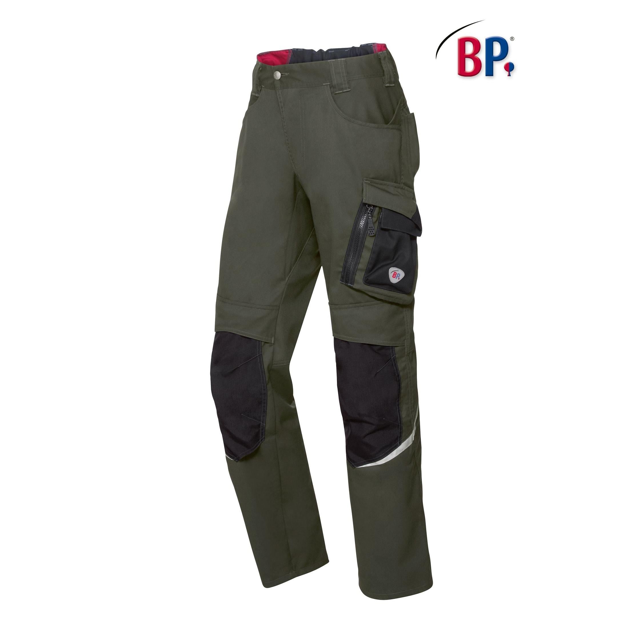 BP® Arbeitshose m. Kniepolstertaschen 1998 oliv/schwarz modern fit Herren Berufshose
