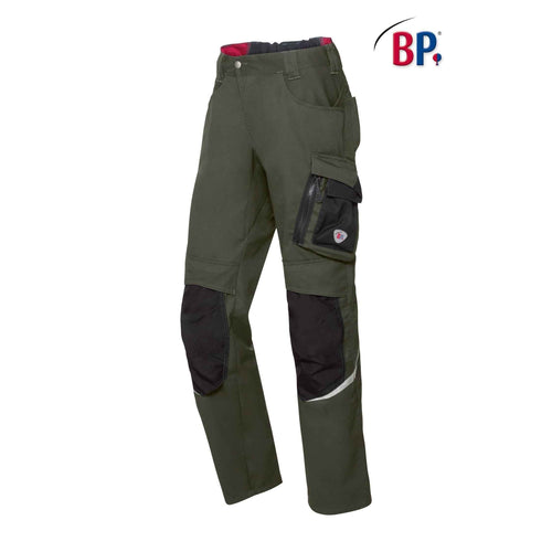 BP® Arbeitshose m. Kniepolstertaschen 1998 oliv/schwarz modern fit Herren Berufshose