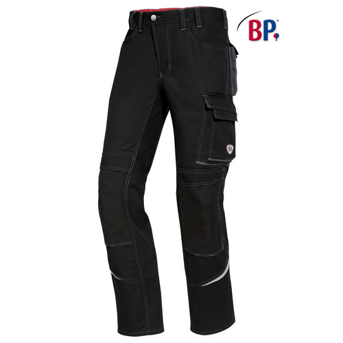 BP® Komfort-Arbeitshose m. Reflex u. Kniepolstertaschen 1803 schwarz modern fit