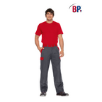 BP® Komfort-Cargohose m. Knietasche 1815 dunkelgrau / rot regular fit Berufshose