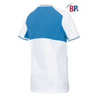 BP® Komfortkasack für Damen 1761 weiß / azurblau modern fit Kasack