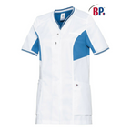 BP® Komfortkasack für Damen 1761 weiß / azurblau modern fit Kasack