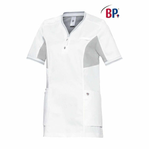 BP® Komfortkasack für Damen1760 weiß / hellgrau modern fit Kasack