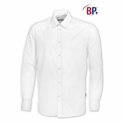 BP® STRETCH-Herrenhemd 1563 weiß reguar fit Langarm Hemd
