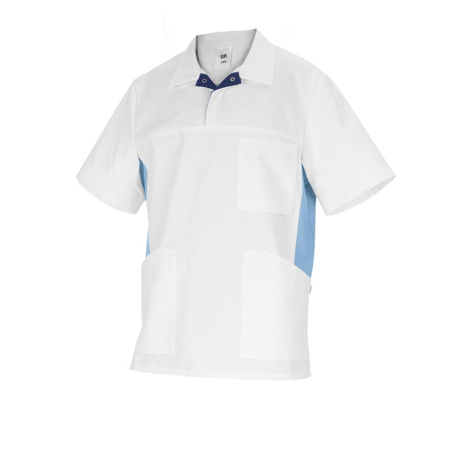 BP® Schlupfkasack für Sie&Ihn 1666 weiß / hellblau regular fit Kasack