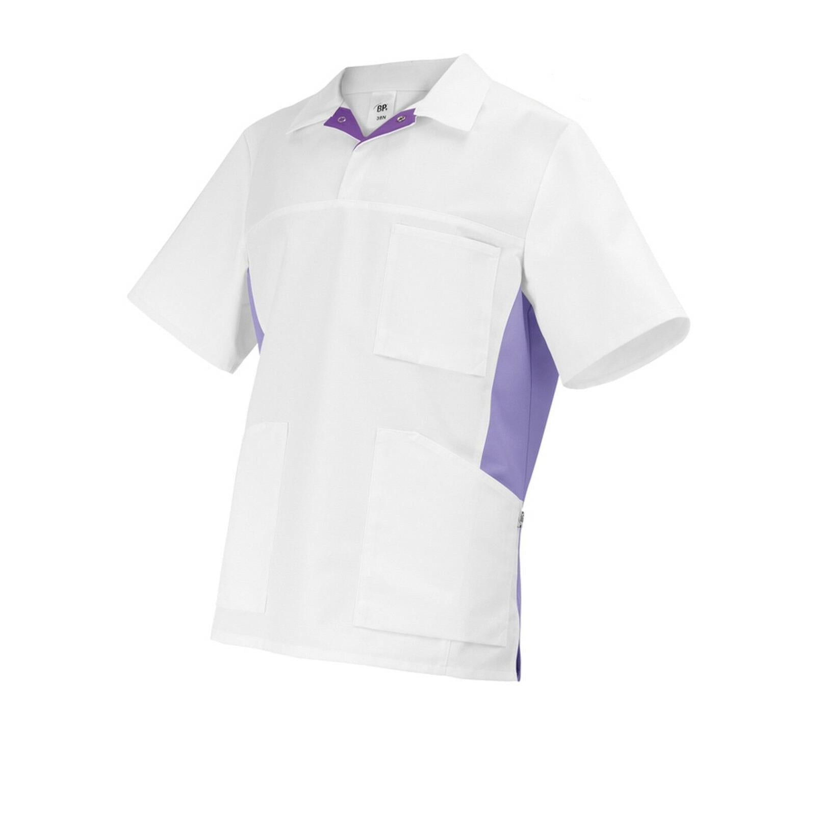 BP® Schlupfkasack für Sie&Ihn 1666 weiß / lila regular fit Kasack