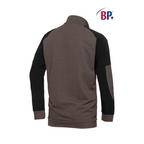 BP® Sweatshirt-Troyer 1828 falke/schwarz unisex modern fit Troyer Sweater