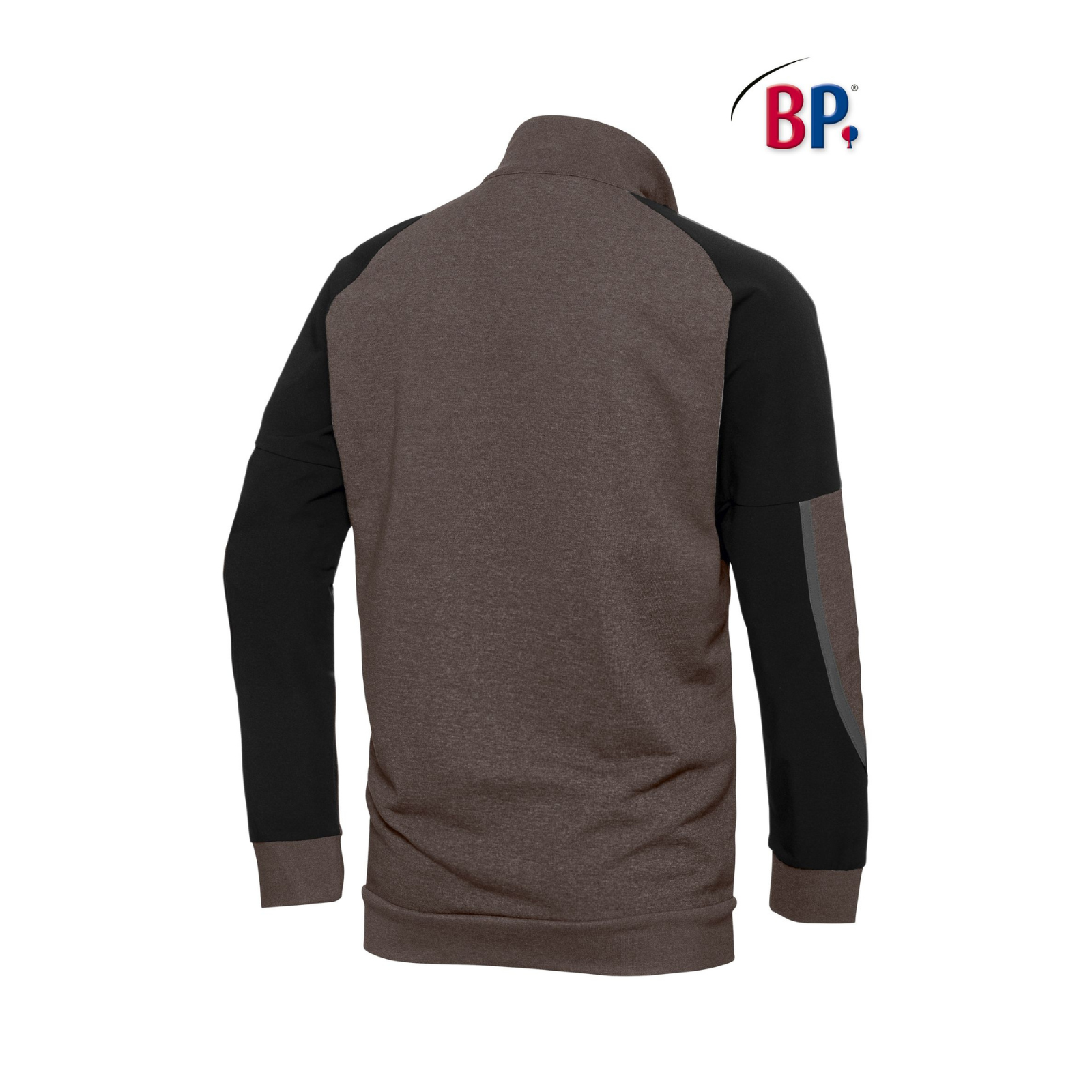 BP® Sweatshirt-Troyer 1828 falke/schwarz unisex modern fit Troyer Sweater