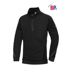 BP® Sweatshirt-Troyer 1828 schwarz unisex modern fit Troyer Sweater