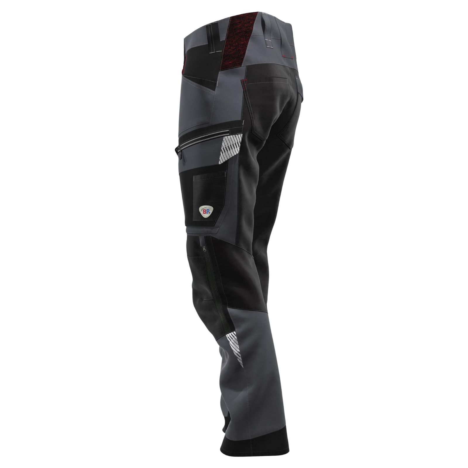 BP® leichte Hybrid-Arbeitshose / Knietasche 1968 anthrazit/schwarz modern fit Berufshose